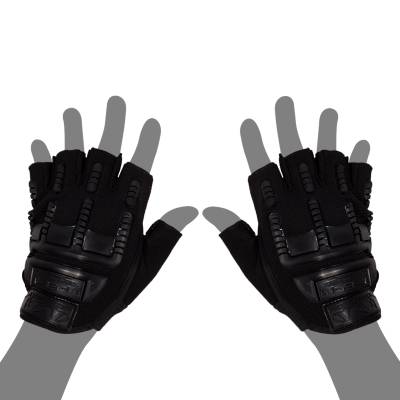 Перчатки тактические Mechanix ( Механикс ) M-pact без пальцев черные (1604988) - HAKKI.RU