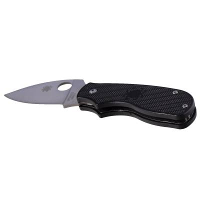 Нож складной Spyderco с клипсой карманный черный (3914061)  - HAKKI.RU