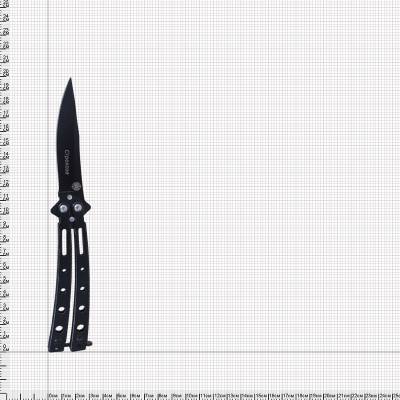 Нож бабочка ( балисонг ) МАСТЕР КЛИНОК складной Стрекоза черный (3915005) - HAKKI.RU
