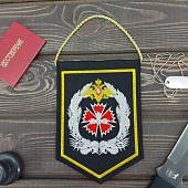 Вымпел с символикой ГРУ ГШ ВС РФ вышитый средний 14х20 черный (4503091) - ВОЕНТОРГ ТЫЛОВИК