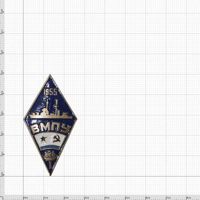 Знак нагрудный ( ромб ) об окончании ВМПУ 1955 закрутка (2301955) - HAKKI.RU