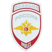 Нашивка ( шеврон ) на рукав Полиция МВД России  вышитая белая (2503833) - ВОЕНТОРГ ТЫЛОВИК