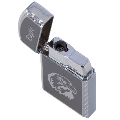 Зажигалка  газовая Eagle ( орел ) серебристо-черная (4403355) - HAKKI.RU