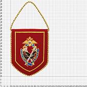 Вымпел малый с вышивкой Уголовный розыск МВД России 16х13 красный (4502025) - ВОЕНТОРГ ТЫЛОВИК