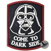 Нашивка ( шеврон патч patch ) тактическая  COME TO DARK SIDE / STAR WARS 3D PVC ( пластизоль ) на липучке 6х4,5 черная (2504167) - ВОЕНТОРГ ТЫЛОВИК