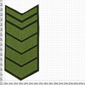 Знак - годичка ( нашивка шеврон ) нарукавный за выслугу лет ( по годам службы ) 22 года полевой вышитый на липучке (2508072) - ВОЕНТОРГ ТЫЛОВИК
