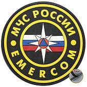 Нашивка ( шеврон патч patch ) тактическая на грудь МЧС России EMERCOM 3D PVC ( пластизоль ) на липучке 8,5х8,5 круг черная (2504113) - ВОЕНТОРГ ТЫЛОВИК
