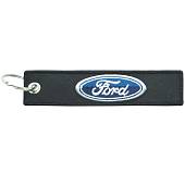 Брелок автомобильный марка FORD ( ФОРД ) вышитый полоса ( лента ) 13х3 черный (4402504) - ВОЕНТОРГ ТЫЛОВИК
