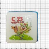 Набор подарочный полотенце 40х70 зеленое и мыло ручной работы С 23 февраля! (4804008) - ВОЕНТОРГ ТЫЛОВИК