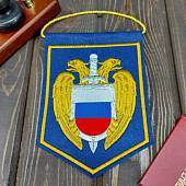 Вымпел с символикой ФСО России средний вышитый 14х20 васильковый (4503203) - ВОЕНТОРГ ТЫЛОВИК