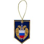 Вымпел мини в авто ФСО России вышитый 10х7 васильковый двусторонний (4501037) - ВОЕНТОРГ ТЫЛОВИК