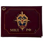Обложка для удостоверения с жетоном МВД РФ бордовая (4204302) - ВОЕНТОРГ ТЫЛОВИК