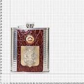 Фляга подарочная с символикой ГРУ ГШ ВС РФ / Герб ( орел ) России 20 OZ - 600 мл коричневая (4608978) - ВОЕНТОРГ ТЫЛОВИК