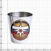 Набор подарочный с символикой МЧС России / Герб ( орел ) РФ ( фляга 9 OZ-270 мл + стопки 2х30 мл + стопка складная 1х150 мл + лейка ) (4801165) - ВОЕНТОРГ ТЫЛОВИК