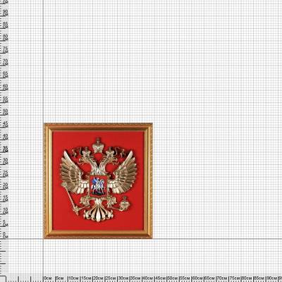Панно РФ ( Герб РФ ) 400x420 (4406040) - HAKKI.RU