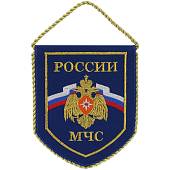 Вымпел малый с вышивкой МЧС России 16х13 на стойке васильковый (4502056) - ВОЕНТОРГ ТЫЛОВИК