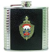 Фляга подарочная с символикой МВД России 6 OZ-180 мл черная (4608094) - ВОЕНТОРГ ТЫЛОВИК