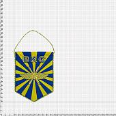 Вымпел с символикой ВКС России малый вышитый 14х18 васильковый (4502978) - ВОЕНТОРГ ТЫЛОВИК