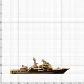 Заколка ( зажим закрепка ) для галстука Корабль / ВМФ латунная (2111007)  - ВОЕНТОРГ ТЫЛОВИК