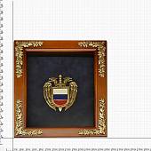 Ключница настенная Эмблема ФСО России деревянная 290х340х90 (4311059) - ВОЕНТОРГ ТЫЛОВИК