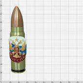 Зажигалка патрон с символикой Герб России ( триколор ) малая газовая золотистая (4403270) - ВОЕНТОРГ ТЫЛОВИК