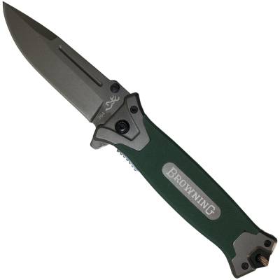 Нож складной BROWNING полуавтоматический с клипсой оливковый (3913094) - HAKKI.RU