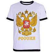 Футболка с патриотической символикой Герб ( орел ) России белая (1208738) - ВОЕНТОРГ ТЫЛОВИК