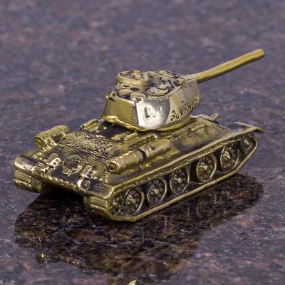 Модель танка Т-34 77х28х24 мм бронза (4901028) - HAKKI.RU