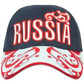 Бейсболка RUSSIA / РОССИЯ вышитая темно-синяя (1401160) - ВОЕНТОРГ ТЫЛОВИК