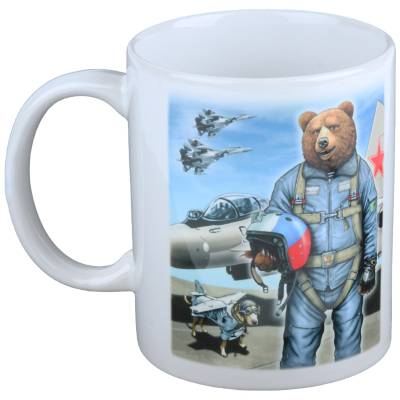 Кружка с символикой ВВС России белая (4601120) - HAKKI.RU