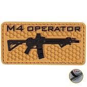 Нашивка ( шеврон патч patch ) тактическая M4 OPERATOR 3D PVC ( пластизоль ) на липучке 8х4 песочная (2504784) - ВОЕНТОРГ ТЫЛОВИК
