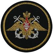 Нашивка ( шеврон ) на рукав ВМФ вышитая черная (2503097) - ВОЕНТОРГ ТЫЛОВИК