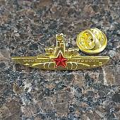 Знак фрачный Командир Подводной лодки на пимсе золотистый (2302093) - ВОЕНТОРГ ТЫЛОВИК
