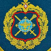 Вымпел с символикой НАЦИОНАЛЬНЫЙ ЦЕНТР УПРАВЛЕНИЯ ОБОРОНОЙ РФ большой вышитый 25х32 морская волна (4504093) - ВОЕНТОРГ ТЫЛОВИК