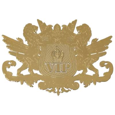 Наклейка металлизированная VIP золотистая (4420076) - HAKKI.RU