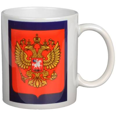 Кружка с символикой Россия белая (4601190) - HAKKI.RU