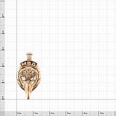 Знак фрачный МВД ( орел ) России ( меч ) 27 мм на пимсе золотистый (2302014) - ВОЕНТОРГ ТЫЛОВИК