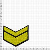 Знак - годичка ( нашивка шеврон ) нарукавный за выслугу лет ( по годам службы ) 6 лет вышитый (2508031) - ВОЕНТОРГ ТЫЛОВИК