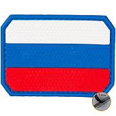 Нашивка ( шеврон патч patch ) тактическая флаг России ( триколор ) 3D PVC ( пластизоль ) на липучке 7х5 синий (2504220) - ВОЕНТОРГ ТЫЛОВИК