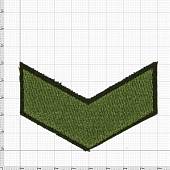 Знак - годичка ( нашивка шеврон ) нарукавный за выслугу лет ( по годам службы ) 5 лет полевой вышитый (2508080) - ВОЕНТОРГ ТЫЛОВИК