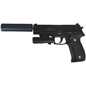 Пистолет GALAXY пневматический страйкбольный Sig Sauer P226 с глушителем магазин 10 шт калибр 6 мм (3219055) - ВОЕНТОРГ ТЫЛОВИК