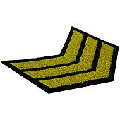 Знак - годичка ( нашивка шеврон ) нарукавный за выслугу лет ( по годам службы ) 3 года вышитый черный (2508105) - ВОЕНТОРГ ТЫЛОВИК