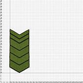 Знак - годичка ( нашивка шеврон ) нарукавный за выслугу лет ( по годам службы ) 22 года полевой вышитый (2508097) - ВОЕНТОРГ ТЫЛОВИК