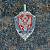 Жетон ( знак ) ФСБ 45 мм без крепления серебристый (2306999) - HAKKI