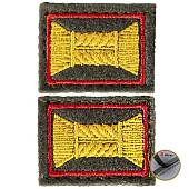 Эмблема ( нашивка знак ) петличная ( петлица ) Общевойсковая на офисную форму вышитая на липучке оливковая (2505051) - ВОЕНТОРГ ТЫЛОВИК
