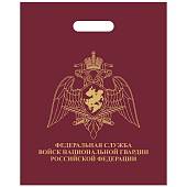 Пакет подарочный с символикой ФСВНГ ( Росгрвардия ) РФ 40х50 бордовый (4304009) - ВОЕНТОРГ ТЫЛОВИК