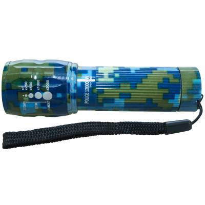 Фонарь LED Flashlight светодиодный Police 20000W камуфлированный цифра синяя (3311918) - HAKKI.RU