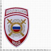 Нашивка ( шеврон ) на рукав Полиция ООП МВД России 7,5х12 вышитая ( золото ) нить белая (2503880) - ВОЕНТОРГ ТЫЛОВИК