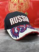 Бейсболка RUSSIA / РОССИЯ вышитая на резинке темно-синяя (1401915) - ВОЕНТОРГ ТЫЛОВИК