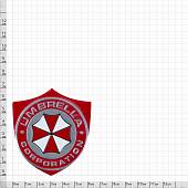 Шильдик ( наклейка шильд ) на авто UMBRELLA CORPORATION 6,5х7 щит красный (12017809) - ВОЕНТОРГ ТЫЛОВИК